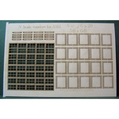 RslaserKits 3981 - Windows - X20 - 5-0 X 6-0 - N Scale Kit