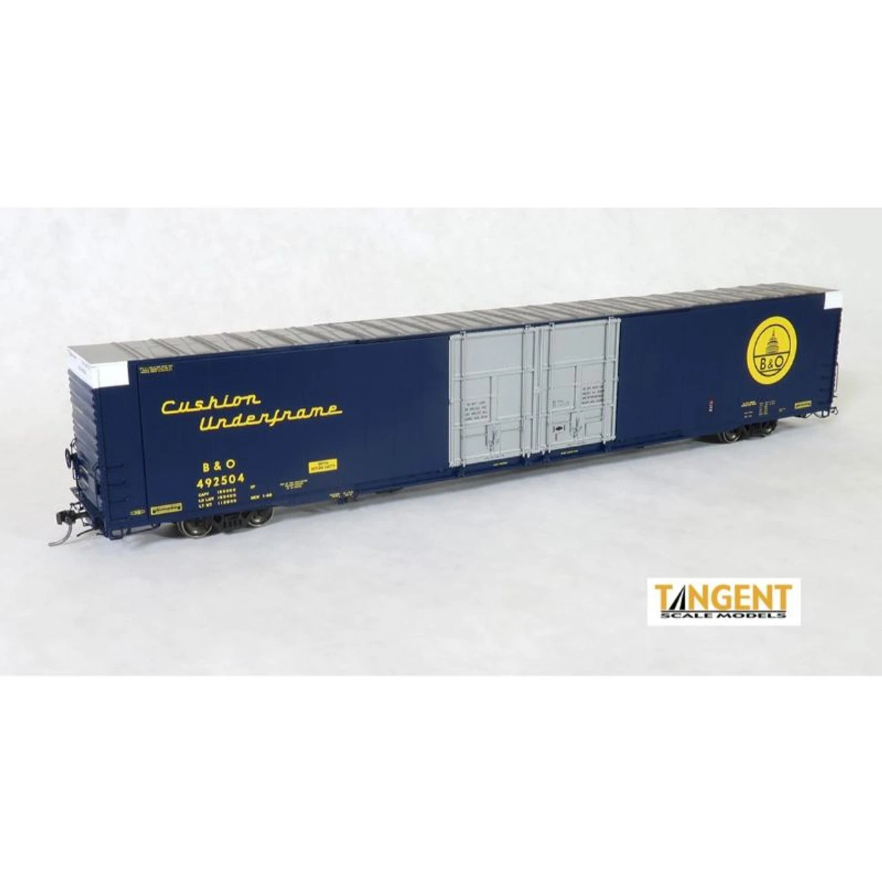 Tangent Scale Models 25024-05 - Greenville 86' Double Plug Door Box Car Baltimore & Ohio (B&O) 492505 - HO Scale 3 Tangent Scale Models 25024-05 - Greenville 86' Double Plug Door Box Car Baltimore & Ohio (B&O) 492505 - HO Scale
