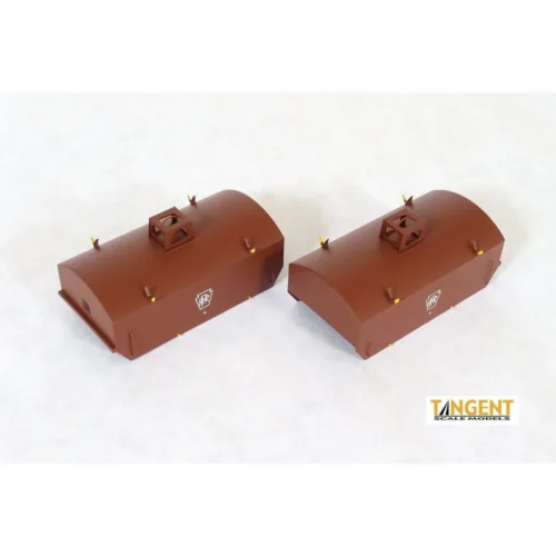 Tangent Scale Models 2708001 - Pennsylvania Railroad (PRR) "Version 1 Logo", G41A Coil Car Hoods 2-pack - Painted And Assembled Pennsylvania (PRR) - HO Scale