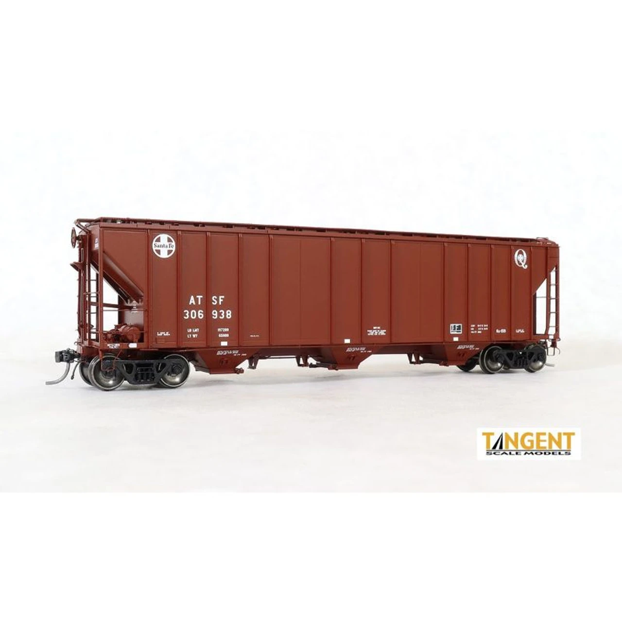 Tangent Scale Models 28010-02 - ATSF "Quality Repaint 1991" GATC 4500 Covered Hopper Atchison, Topeka And Santa Fe (ATSF) 306701 - HO Scale 3 Tangent Scale Models 28010-02 - ATSF "Quality Repaint 1991" GATC 4500 Covered Hopper Atchison, Topeka And Santa Fe (ATSF) 306701 - HO Scale