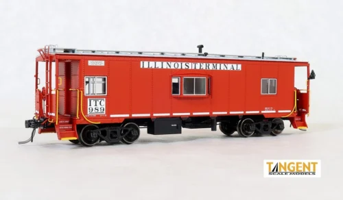 Tangent Scale Models 60128-01 - DSI/SLCC Bay Window Caboose Illinois Terminal (ITC) 989 - HO Scale