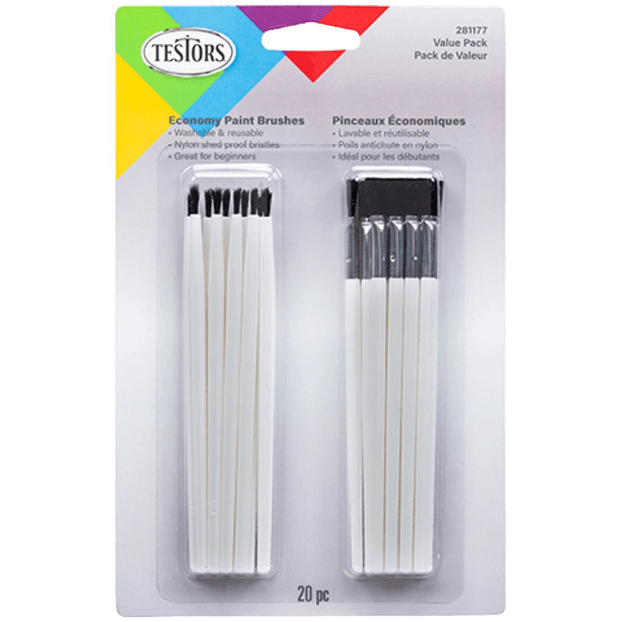Testors 281177 - Economy Paint Brushes - Value Pack - 10 Brushes - Multi Scale 3 Testors 281177 - Economy Paint Brushes - Value Pack - 10 Brushes - Multi Scale