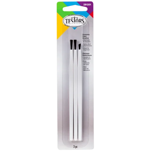 Testors 281201 - Economy Paint Brushes - 3 Pack - Multi Scale