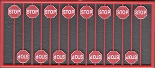 Tichy Train Group 8247 - Modern Stop Sign 15 Pcs - HO Scale