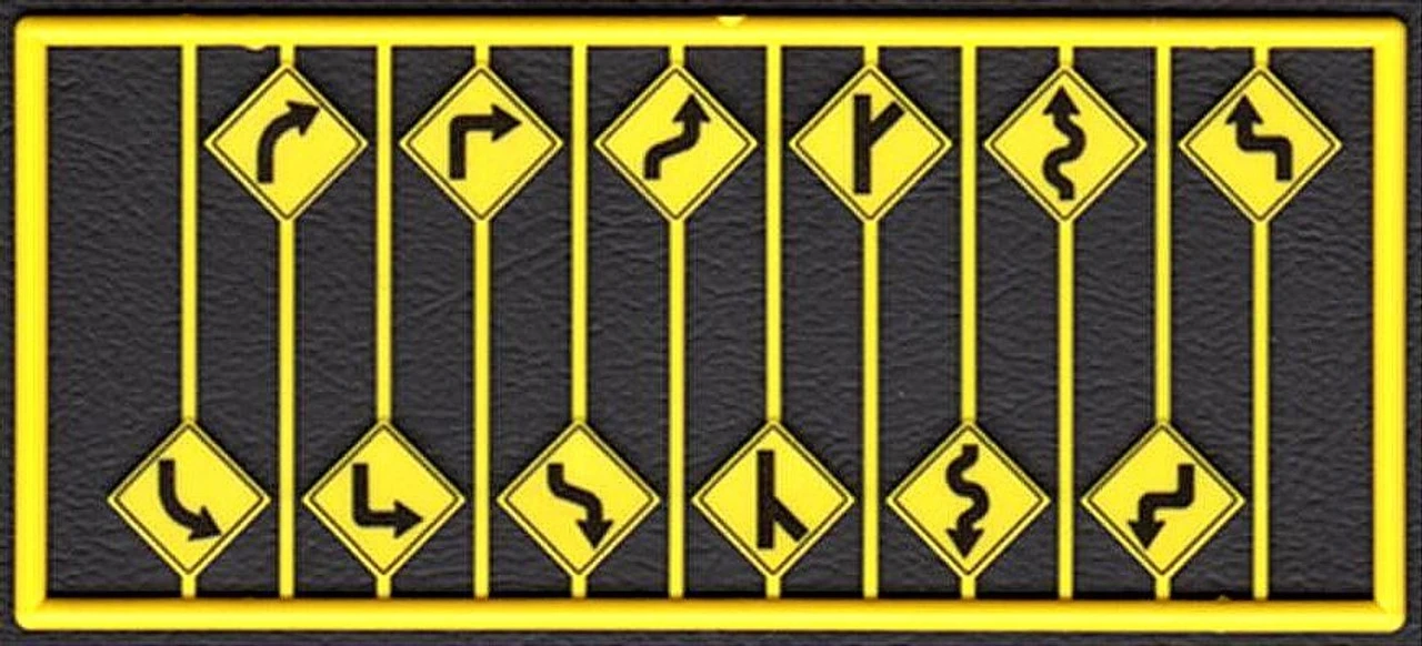 Tichy Train Group 8254 - Road Path Warning Signs #1 - HO Scale 3 Tichy Train Group 8254 - Road Path Warning Signs #1 - HO Scale