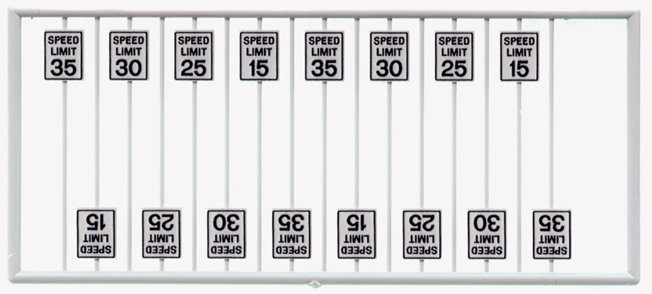 Tichy Train Group 8259 - Low Speed Limit Signs 16 Pcs - HO Scale 3 Tichy Train Group 8259 - Low Speed Limit Signs 16 Pcs - HO Scale