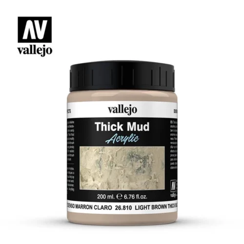 Vallejo 26810 - Diorama Effects - Light Brown Mud 200mL -