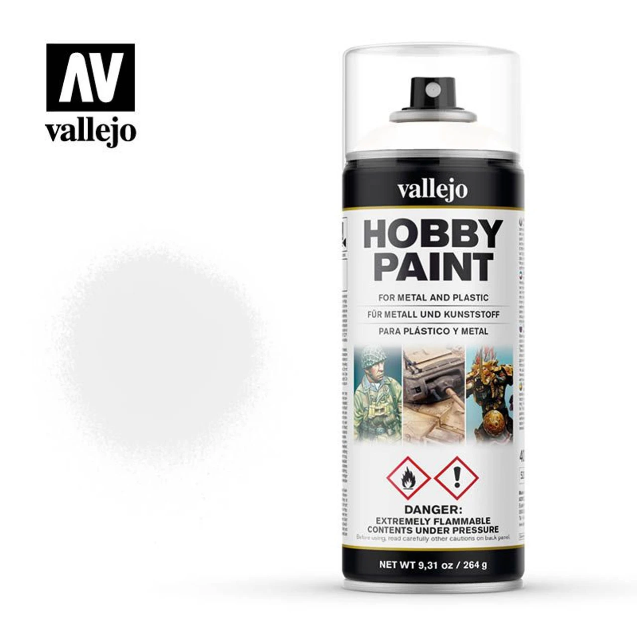 Vallejo 28010 - AFV Basic White Primer Spray 400ml - 3 Vallejo 28010 - AFV Basic White Primer Spray 400ml -