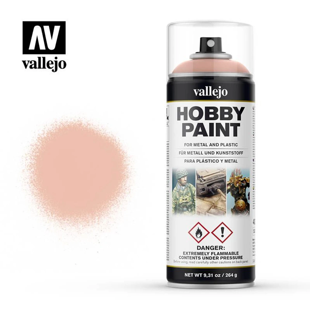Vallejo 28024 - Hobby Spray Paint - Fantasy Pale Flesh 400mL - 3 Vallejo 28024 - Hobby Spray Paint - Fantasy Pale Flesh 400mL -