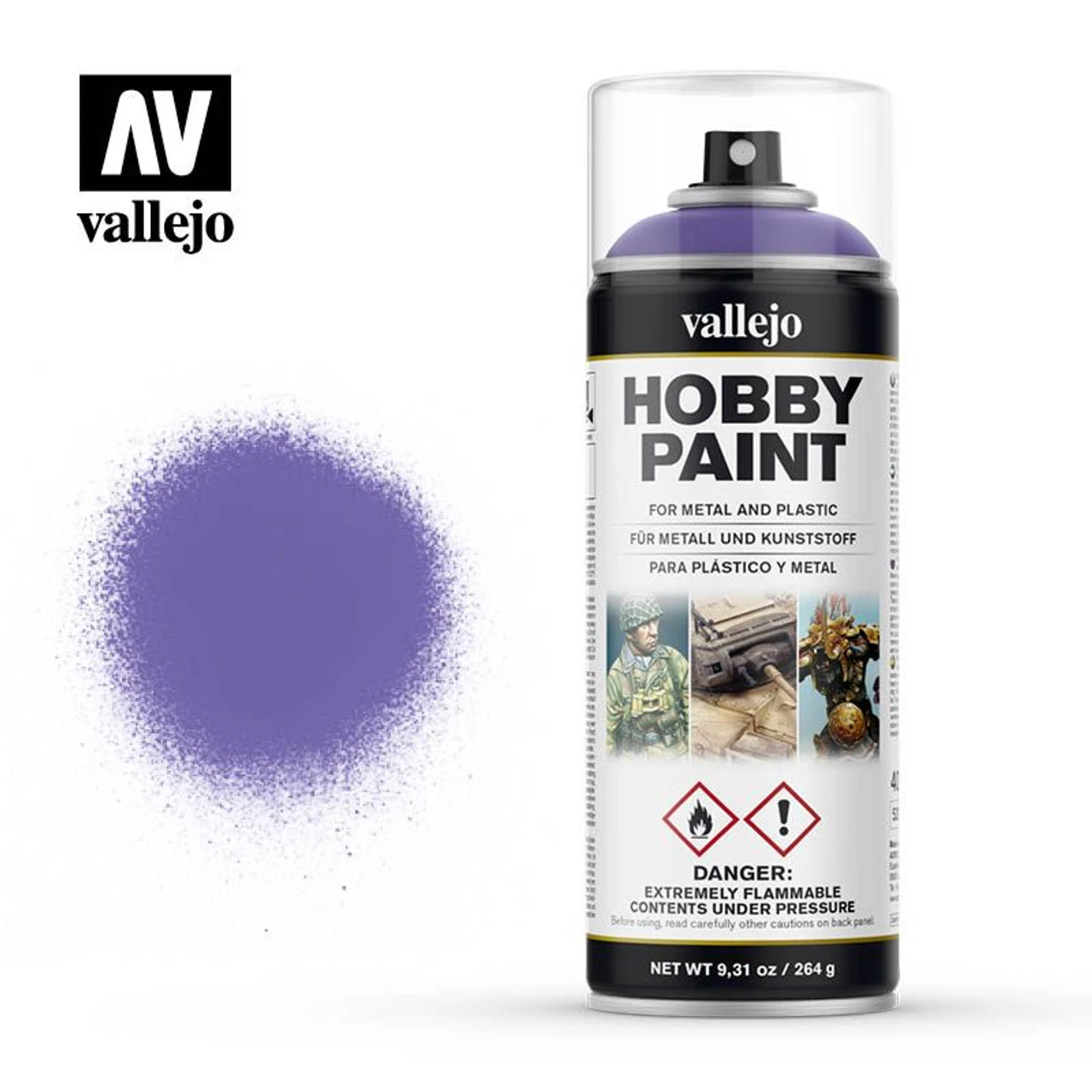 Vallejo 28025 - Hobby Spray Paint - Fantasy Alien Purple 400mL - 3 Vallejo 28025 - Hobby Spray Paint - Fantasy Alien Purple 400mL -