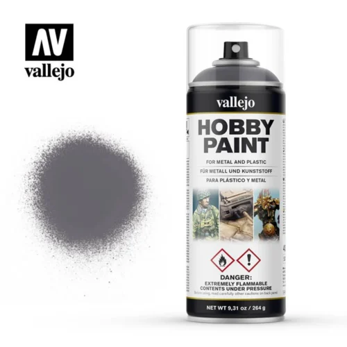 Vallejo 28031 - Hobby Spray Paint - Fantasy Gunmetal 400mL -