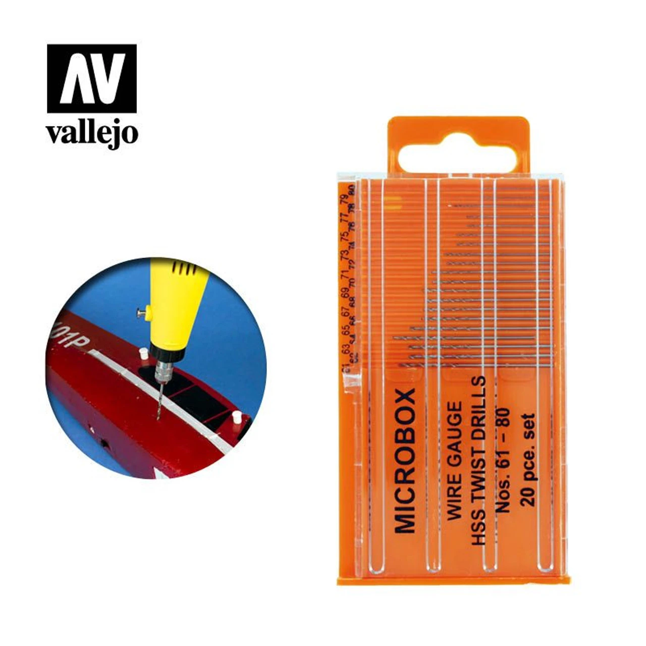 Vallejo T01002 - Drill Bit Set (x20) (No 61-80) - Multi Scale 3 Vallejo T01002 - Drill Bit Set (x20) (No 61-80) - Multi Scale