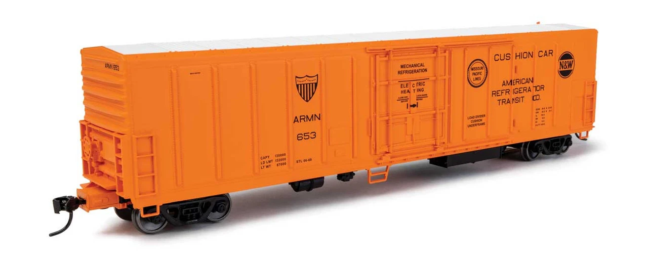 Walthers Mainline 910-3972 - 57' Mechanical Reefer American Refrigerator Transit (ARMN) 653 - HO Scale 3 Walthers Mainline 910-3972 - 57' Mechanical Reefer American Refrigerator Transit (ARMN) 653 - HO Scale