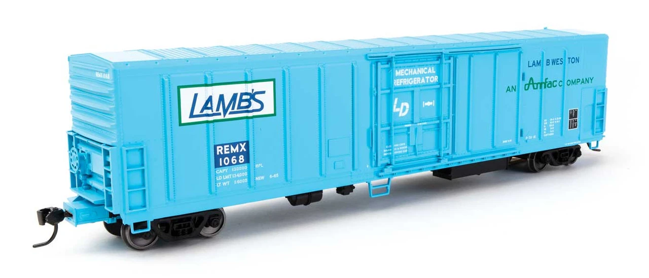 Walthers Mainline 910-3989 - 57' Mechanical Reefer Lamb Weston (REMX) 1068 - HO Scale 3 Walthers Mainline 910-3989 - 57' Mechanical Reefer Lamb Weston (REMX) 1068 - HO Scale