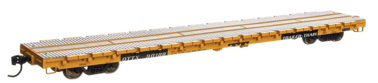 Walthers Mainline 910-5406 - 60' Pullman-Standard Flatcar Trailer Train (OTTX) 90188 - HO Scale 3 Walthers Mainline 910-5406 - 60' Pullman-Standard Flatcar Trailer Train (OTTX) 90188 - HO Scale