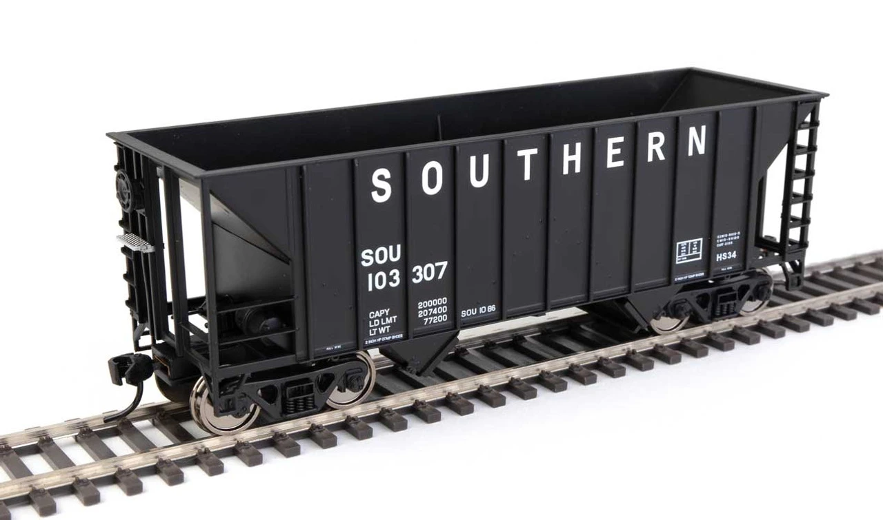 Walthers Mainline 910-56617 - 34' 100-Ton 2-Bay Hopper Southern (SOU) 103307 - HO Scale 3 Walthers Mainline 910-56617 - 34' 100-Ton 2-Bay Hopper Southern (SOU) 103307 - HO Scale