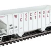 Walthers Mainline 910-56633 - 34' 100-Ton 2-Bay Hopper Wisconsin Central (WC) 34023 - HO Scale -Model Train Hub wal910 56633 69634.1677457814