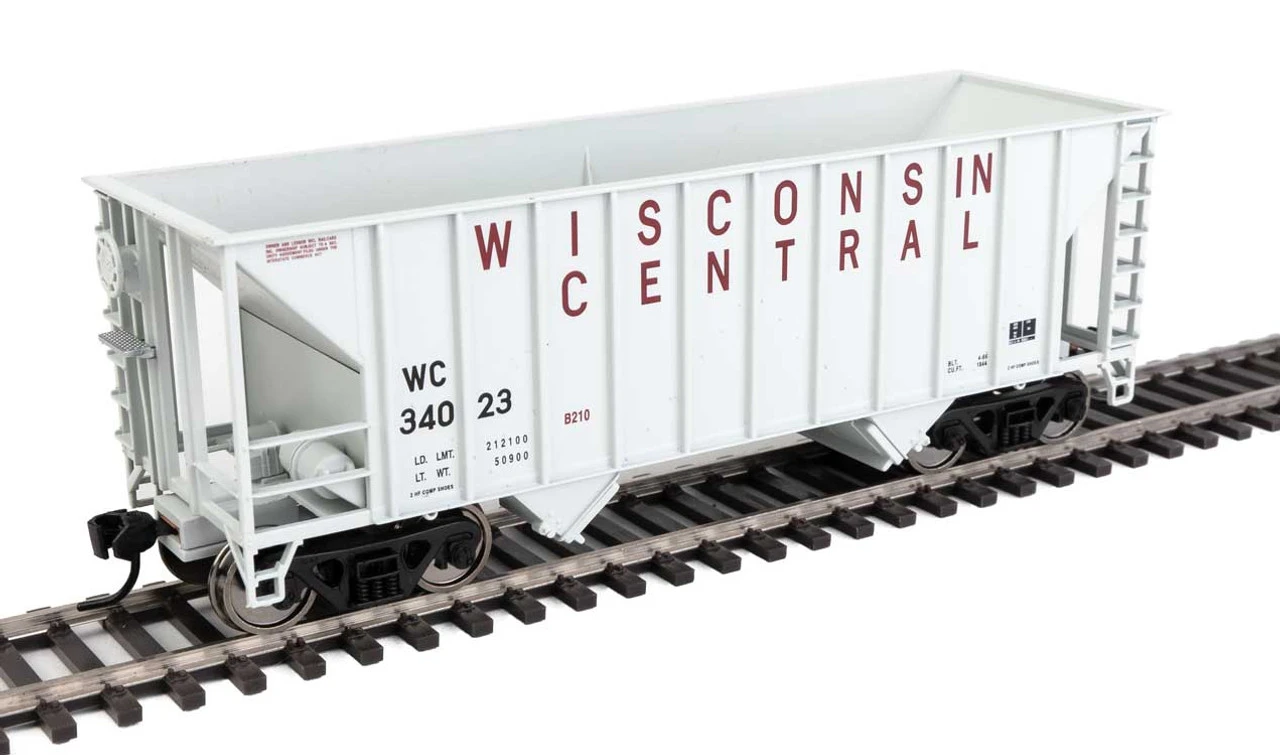 Walthers Mainline 910-56633 - 34' 100-Ton 2-Bay Hopper Wisconsin Central (WC) 34023 - HO Scale 3 Walthers Mainline 910-56633 - 34' 100-Ton 2-Bay Hopper Wisconsin Central (WC) 34023 - HO Scale