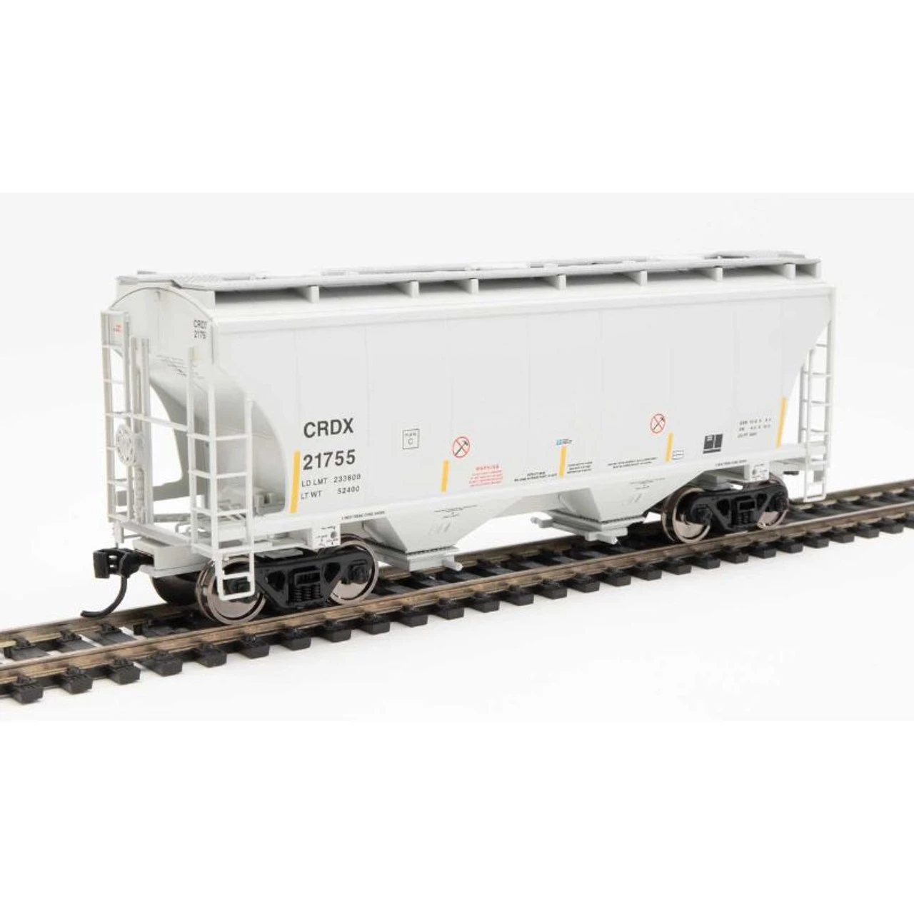 Walthers Mainline 910-7573 - 39' Trinity 3281 2-Bay Covered Hopper Chicago Freight Car (CRDX) 21755 - HO Scale 3 Walthers Mainline 910-7573 - 39' Trinity 3281 2-Bay Covered Hopper Chicago Freight Car (CRDX) 21755 - HO Scale