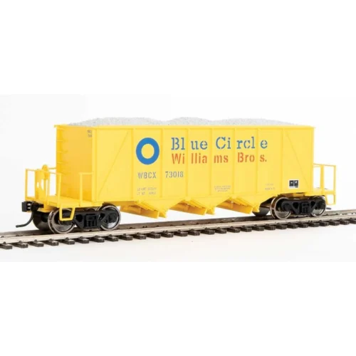 Walthers Proto 920-106016 - 40' Ortner 100-Ton Open Aggregate Hopper Blue Circle Cement (WBCX) 73018 - HO Scale