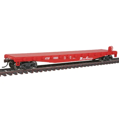 Walthers Trainline 931-1605 - 50' Flat Car Atchison, Topeka And Santa Fe (ATSF) 88985 - HO Scale