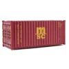 Walthers SceneMaster 949-8059 - 20' Corrugated Container MSC Red - HO Scale -Model Train Hub wal949 8059 23697.1645224615