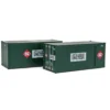 Walthers SceneMaster 949-8680 - 20' Smooth Side Container Unit Haul 2 Pack - HO Scale -Model Train Hub wal949 8680 58532.1645224650