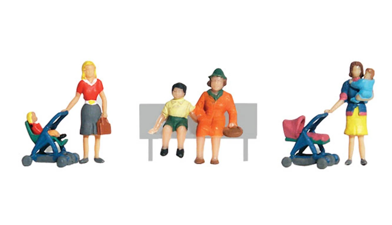 Woodland Scenics #1832 - Moms And Kids - HO Scale 3 Woodland Scenics #1832 - Moms And Kids - HO Scale