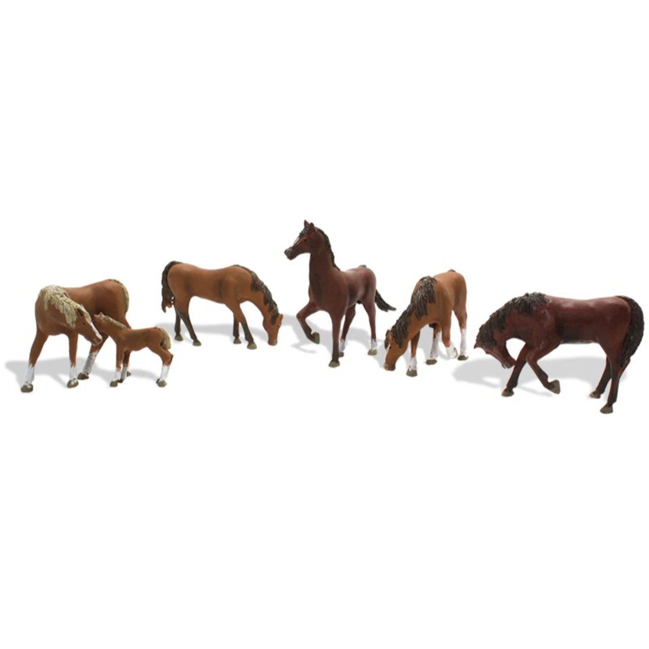 Woodland Scenics #1842 - Chestnut Horses - HO Scale 3 Woodland Scenics #1842 - Chestnut Horses - HO Scale