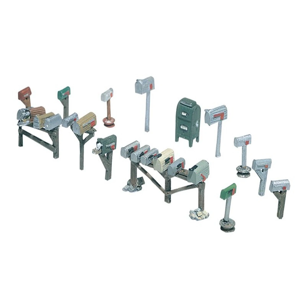 Woodland Scenics #206 - Assorted Mailboxes - HO Scale Kit 3 Woodland Scenics #206 - Assorted Mailboxes - HO Scale Kit