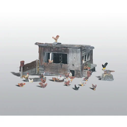 Woodland Scenics 215 - Chicken Coop Kit - HO Scale Kit
