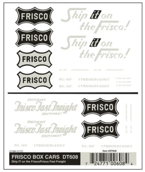 Woodland Scenics #608 - Frisco Box Cars